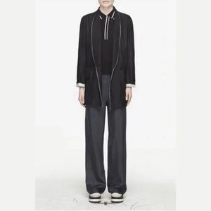 rag & bone Black Silk Smoking Jacket